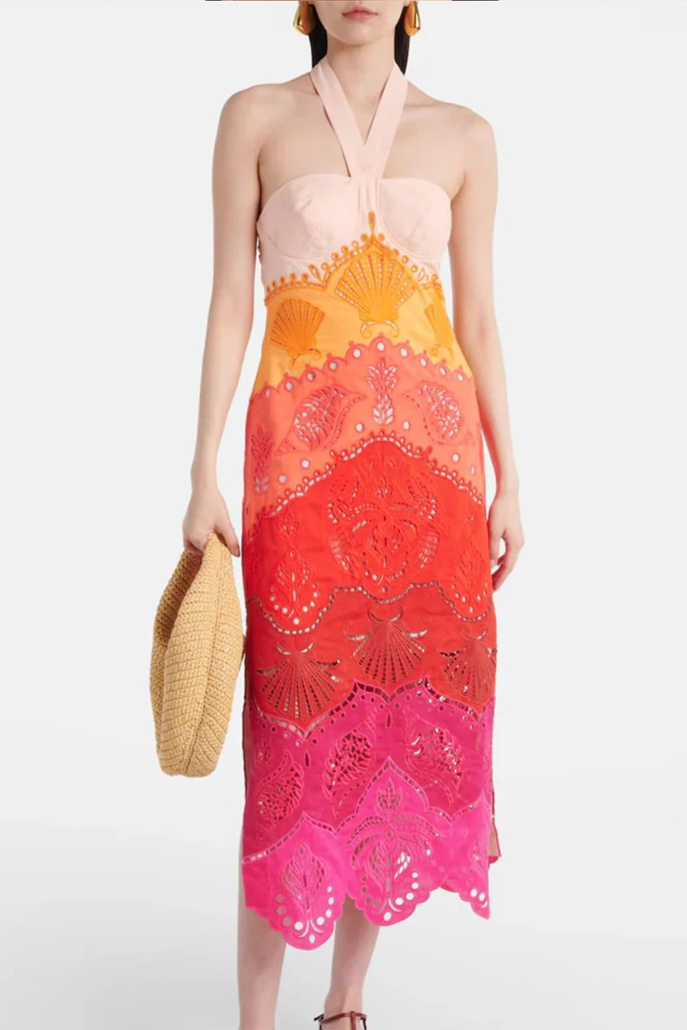 Summer Gradient Richelieu Ombre Midi Dress - Image 4