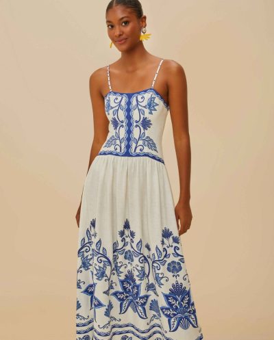 Off-White Shell Garden midi dress