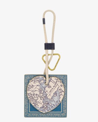 Keychain - Mappemonde - Blue