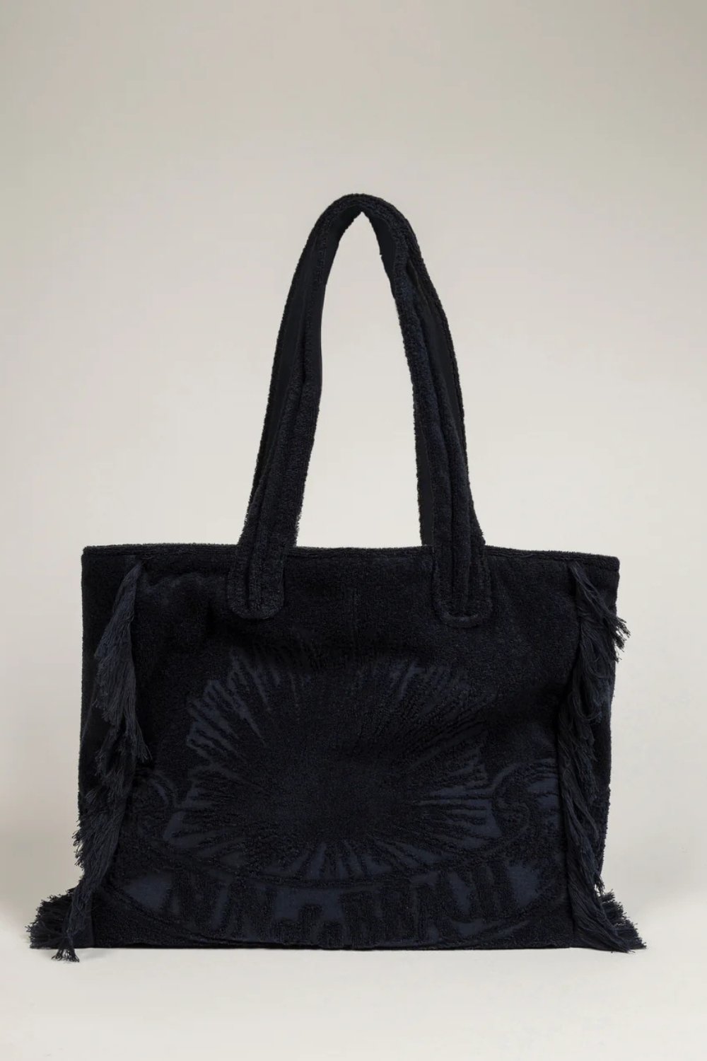 Black Terry Tote Beach Bag