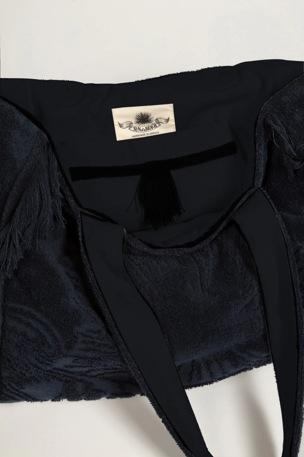 Black Terry Tote Beach Bag - Image 2