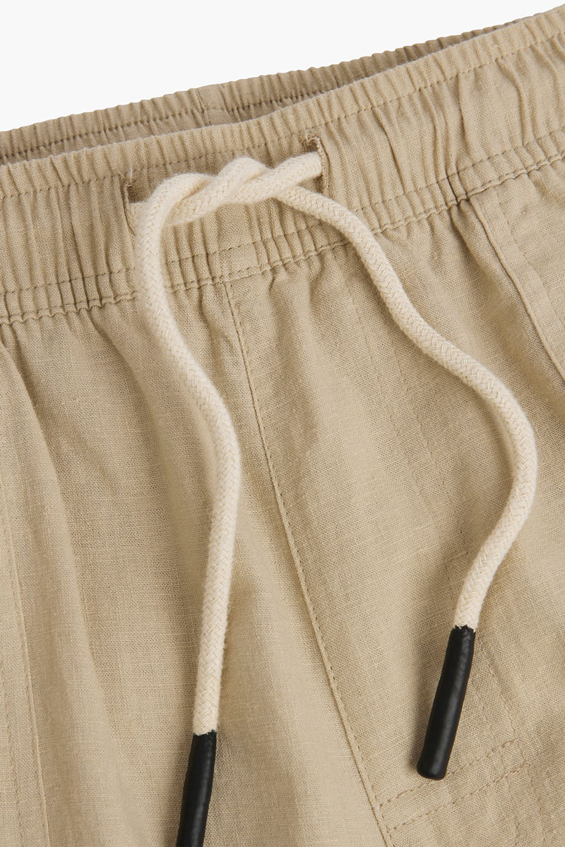 Beige Cargo Linen Pants - Image 2