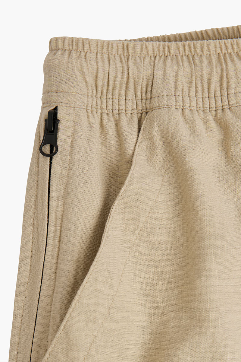 Beige Cargo Linen Pants - Image 4