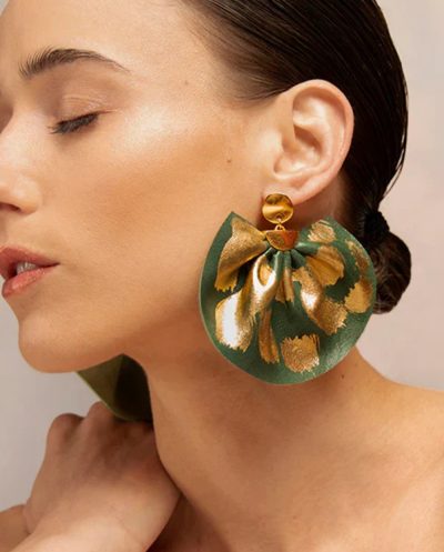 DAHLIA EARRINGS GREEN