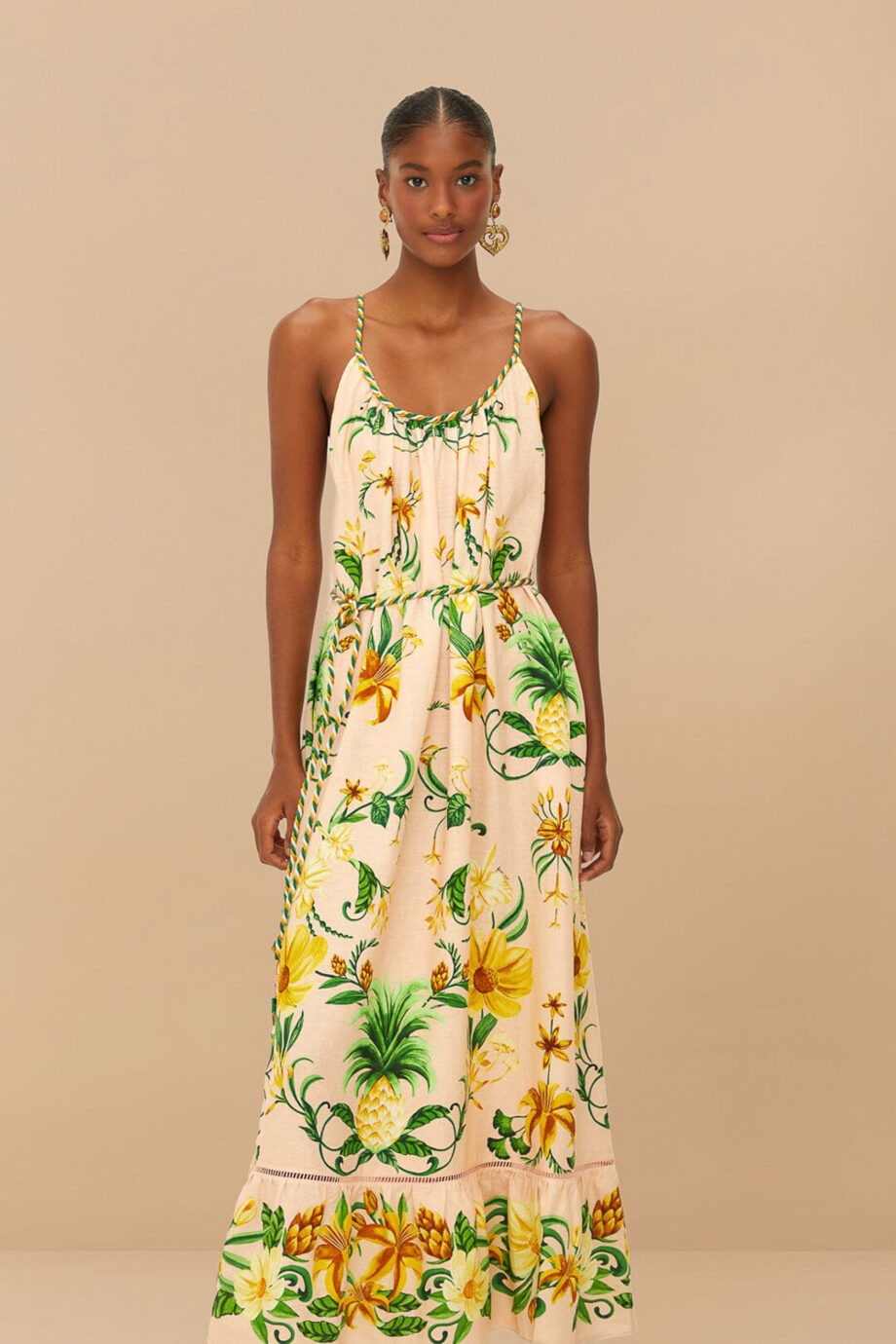 Botanical Beauty Pink Maxi Dress - Image 2