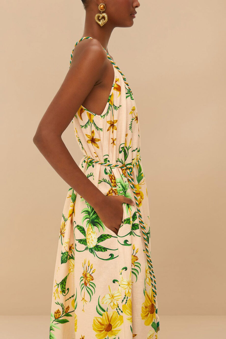 Botanical Beauty Pink Maxi Dress - Image 3