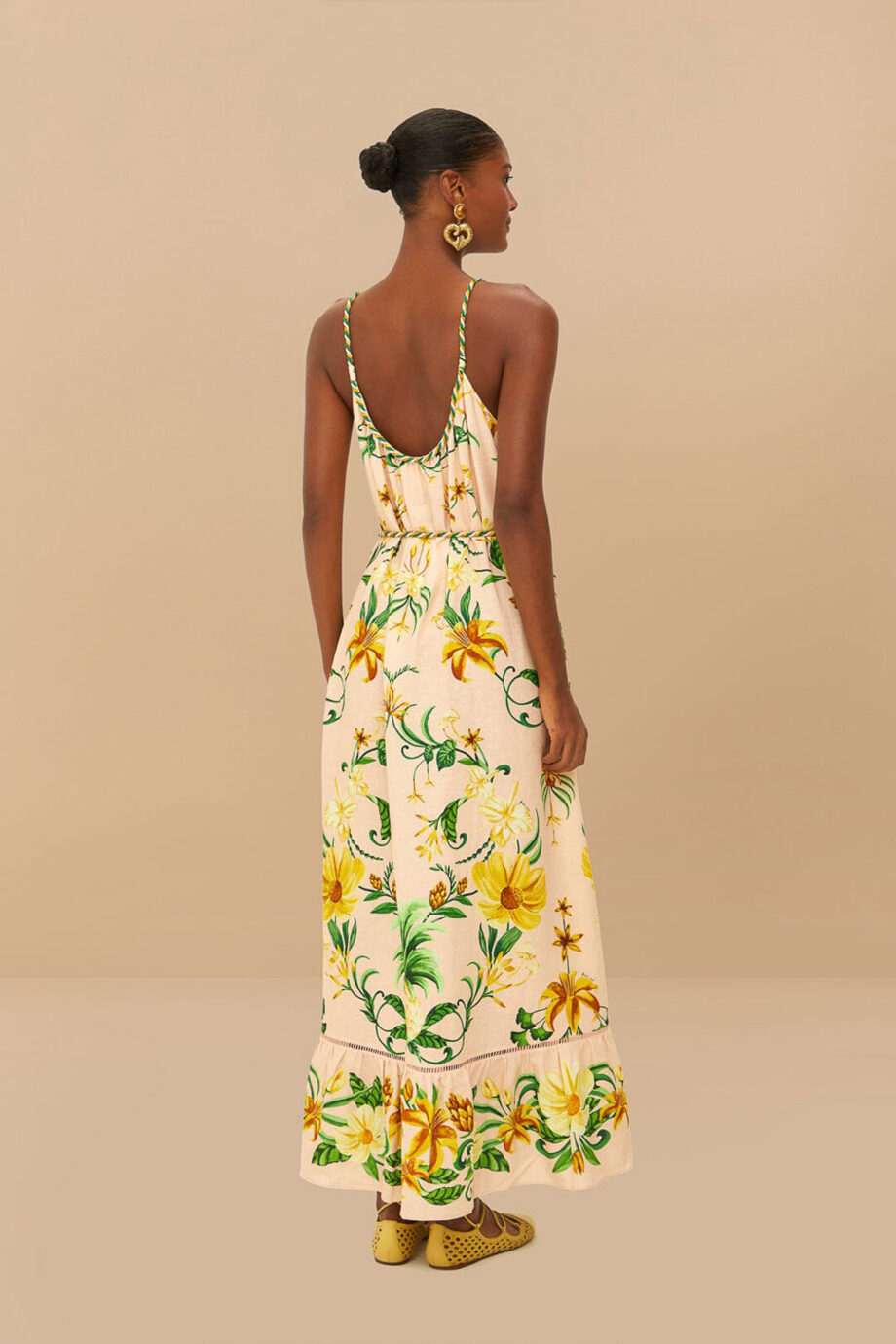 Botanical Beauty Pink Maxi Dress - Image 4