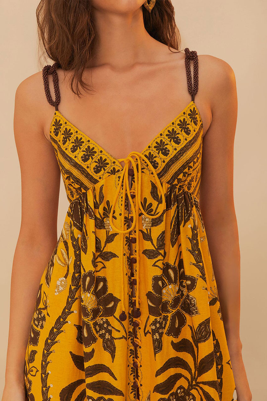 Golden Oasis Yellow Sleeveless Maxi Dress - Image 5