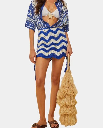 River Nature Crochet Mini Skirt