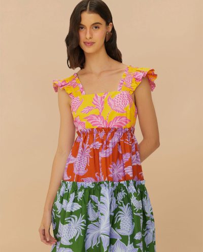 Tropical Swing Mix Mini Dress