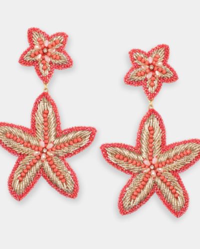 Maxi Starfish Earrings Red