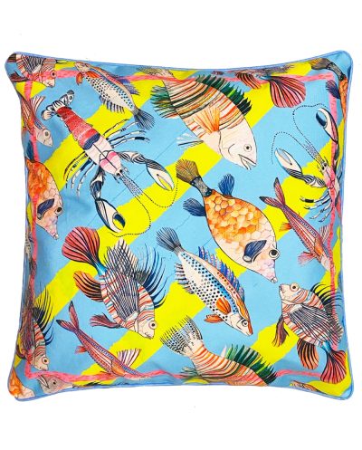 Yellow Blue Fish Square