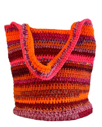 FERIHA BAG ORANGE PINK SMALL