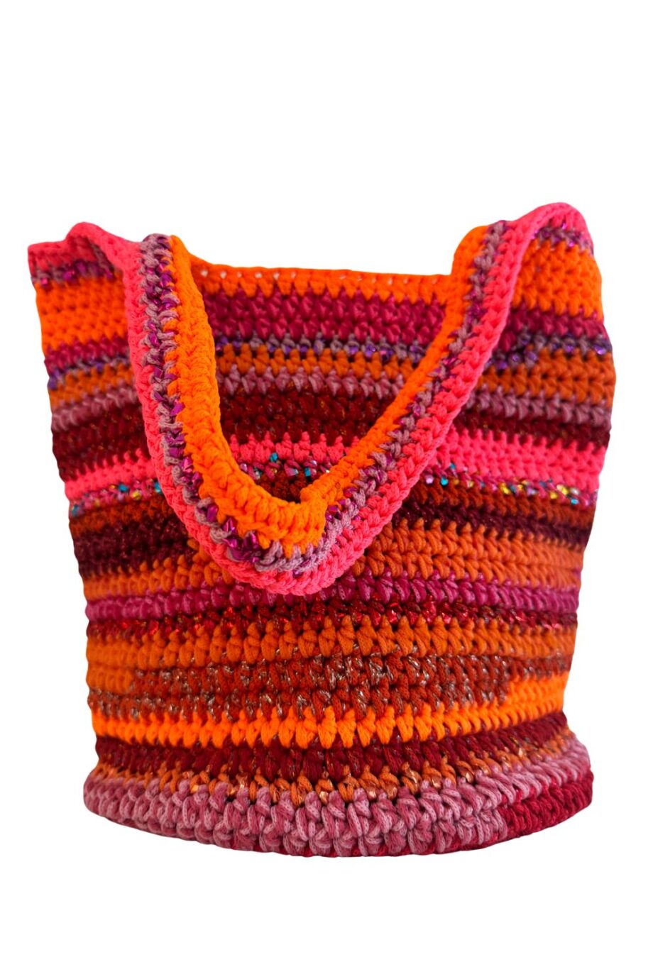 FERIHA BAG ORANGE PINK SMALL