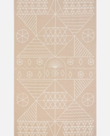 Tinos Greige Feather Beach Towel